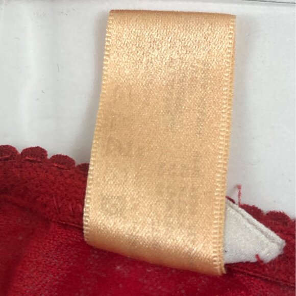 Capucine Red Lace French-Made Sheer Bra Size 34 - Picture 5 of 6